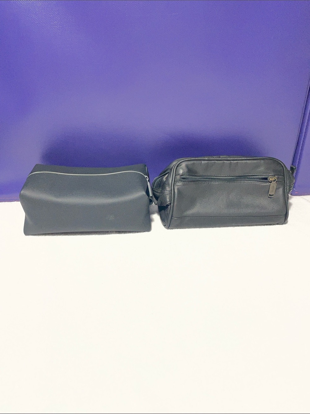 Classic Black Men's Toiletry Bag - Versatile Travel Dopp Kit